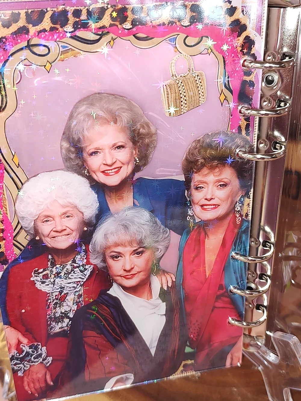 New! A6 Size Golden Girls Acrylic Shaker Photo Notebook